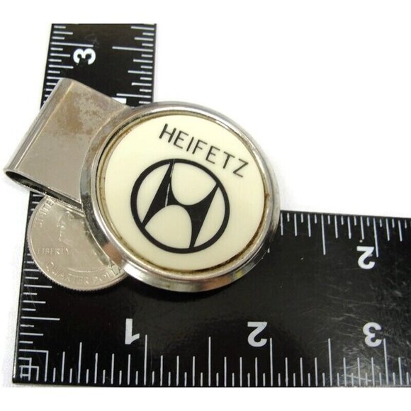 Vintage Heifetz  Money Clip Men Wallet ID Advertising - Picture 9 of 9